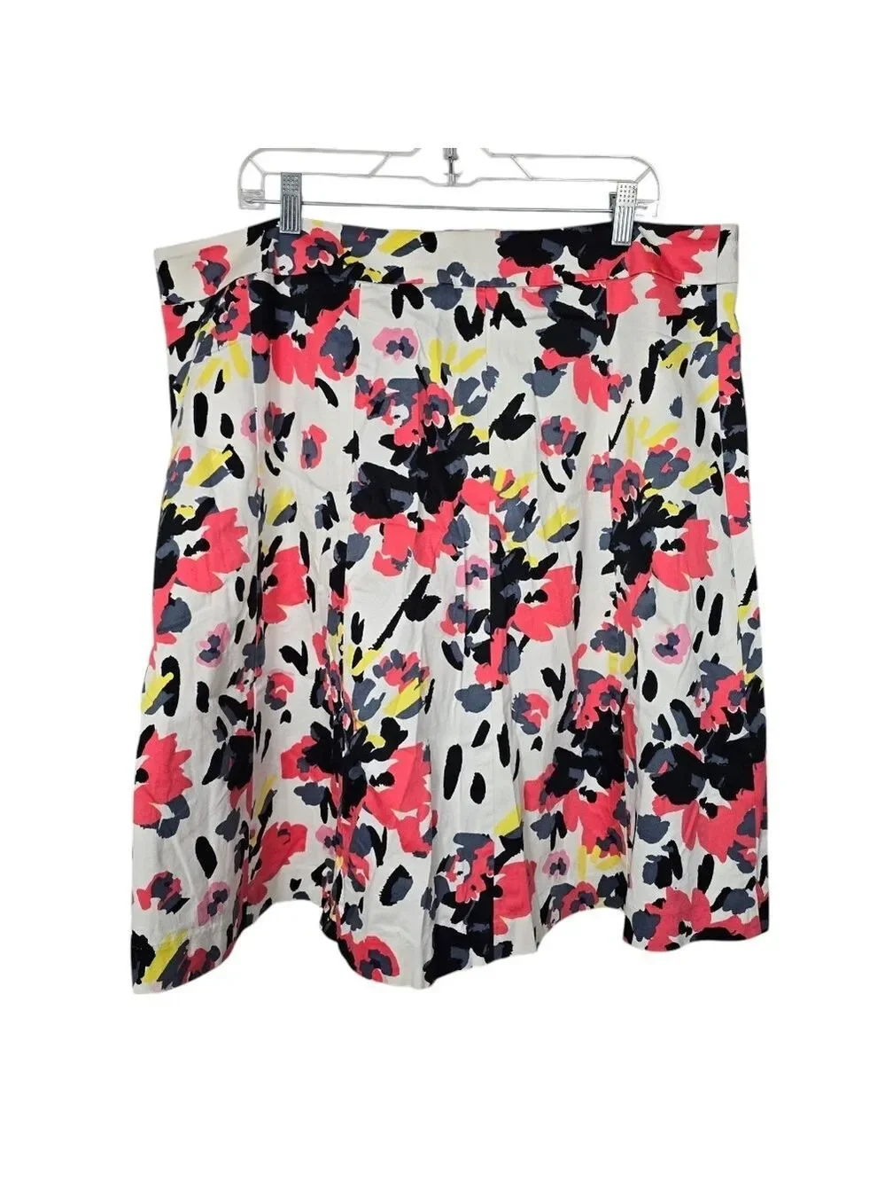 Lane Bryant Pink Black Gray White Side Zip Skirt 20